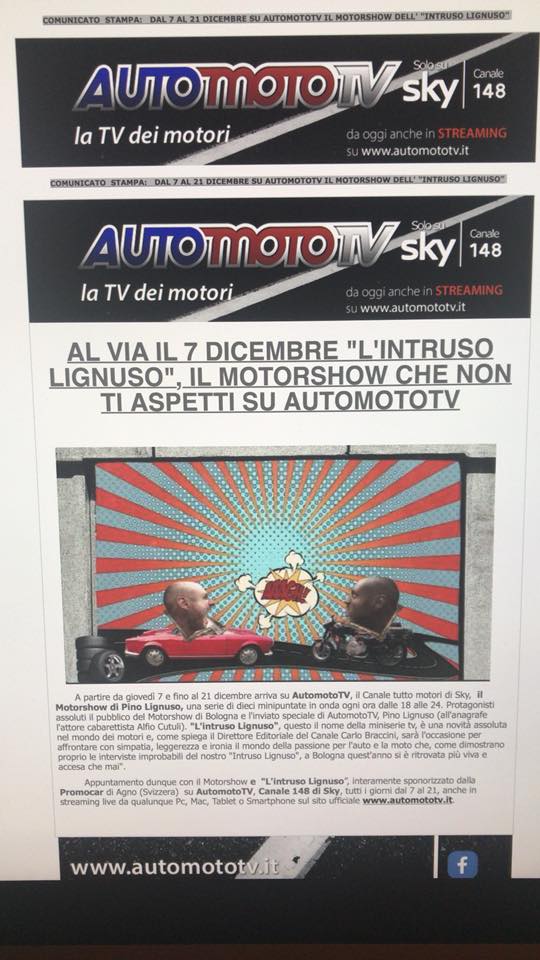 Comunicato Stampa Automototv canale 148 Sky